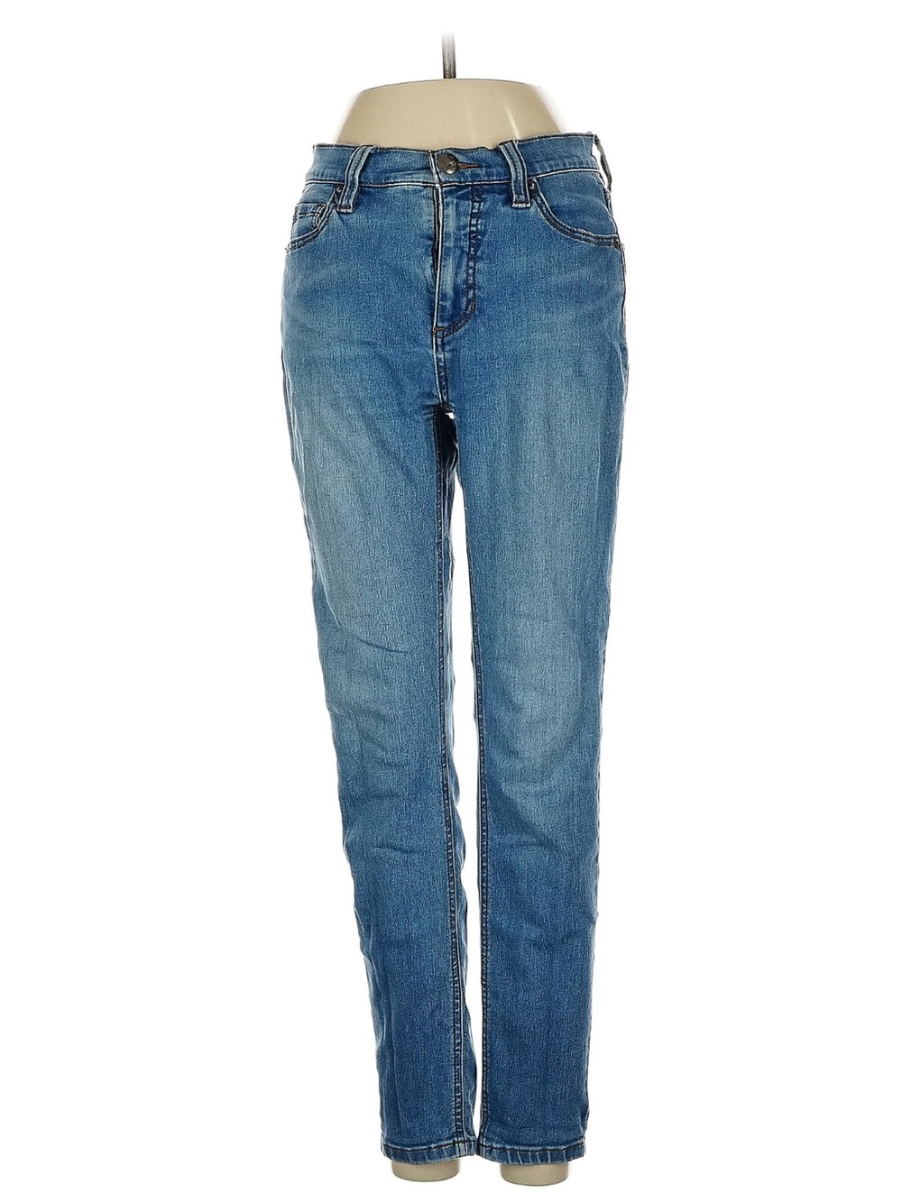 Free People Women's Skinny Jeans in Medium Blue Wash- mid rise